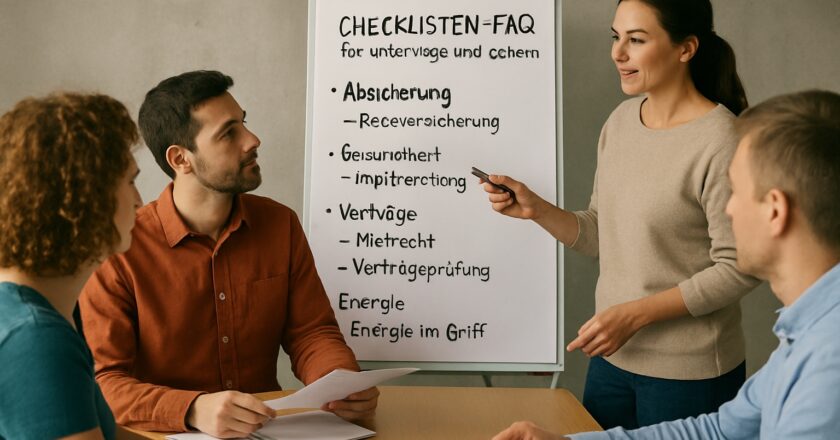 Checklisten-FAQ für unterwegs und daheim: Absicherung, Gesundheit, Verträge und Energie im Griff